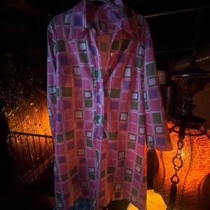 Vibrant Checkered Long Sleeve dress